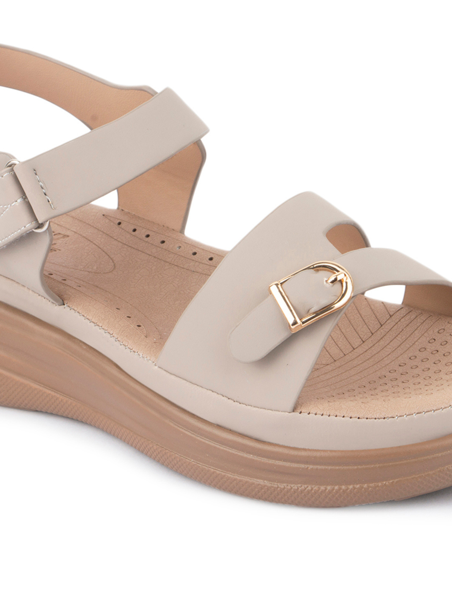 Women Khaki Comfort Sandals