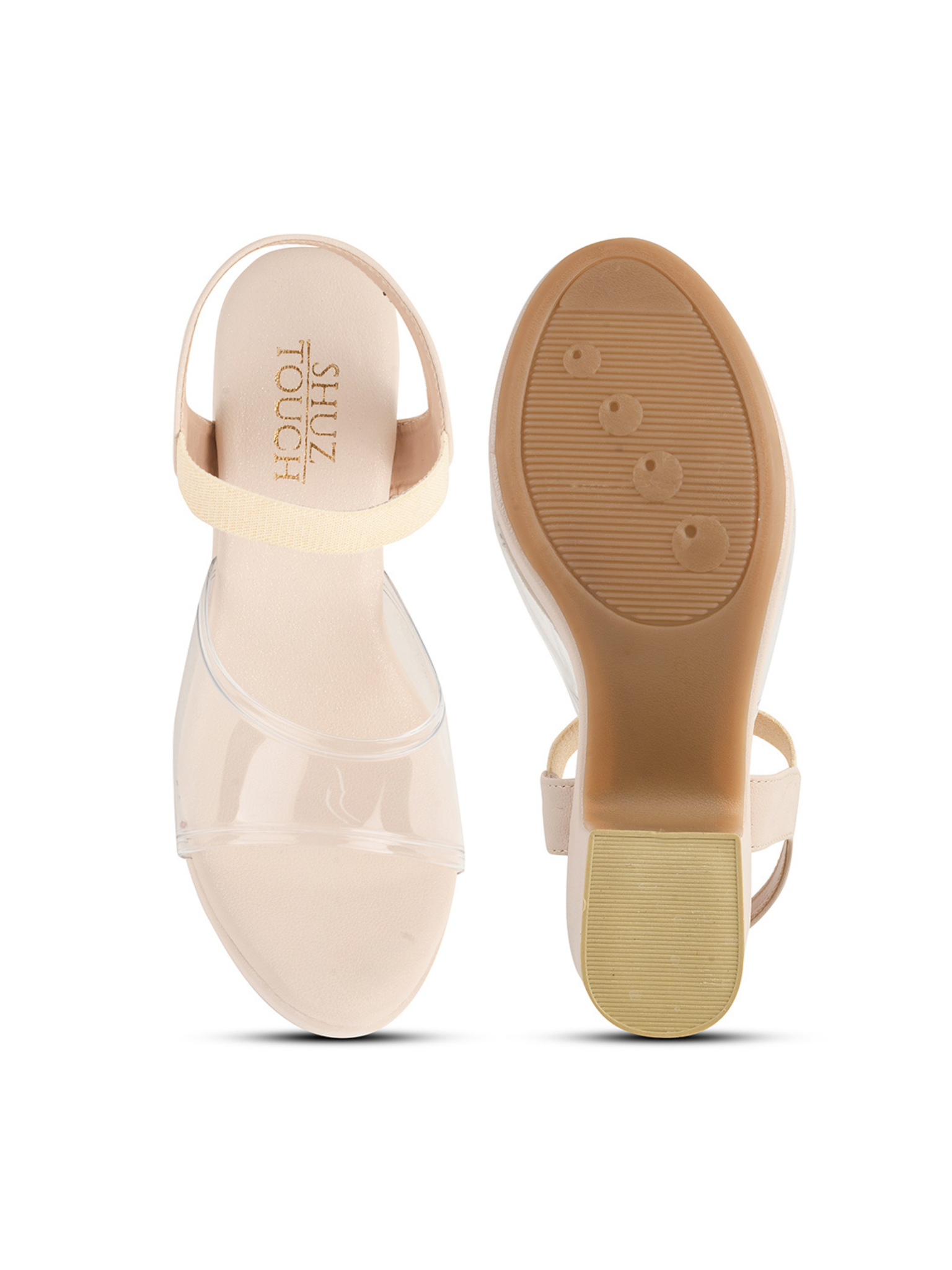 Cream Block Sandals