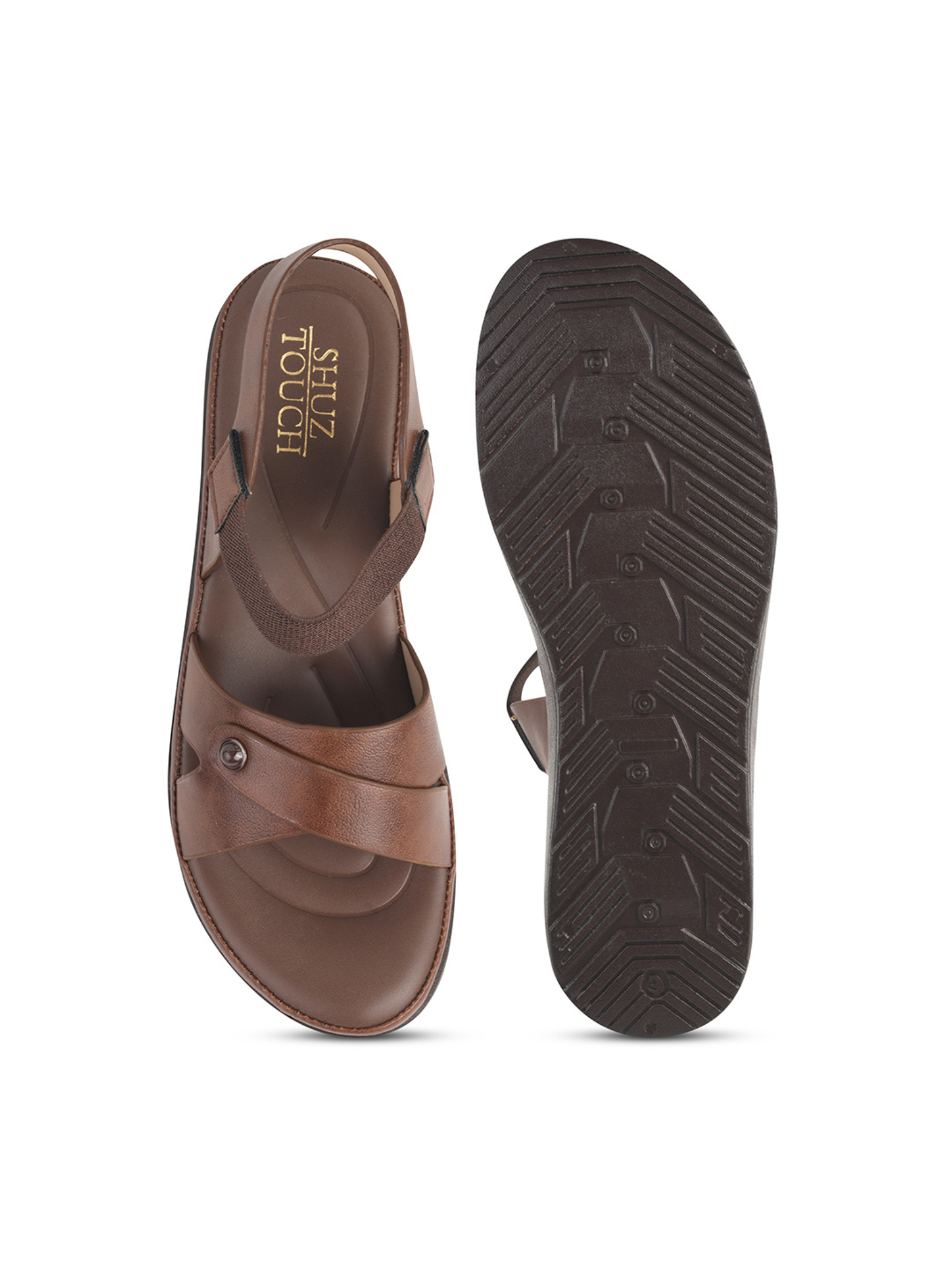 Women High-Top Brown Wedge Sandals