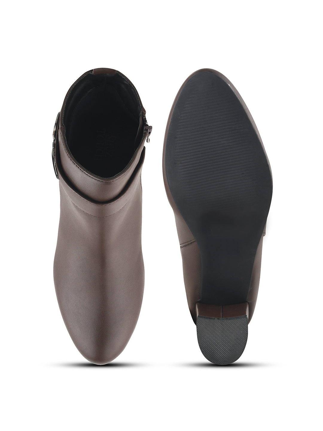 Block Heeled Buckle Boots