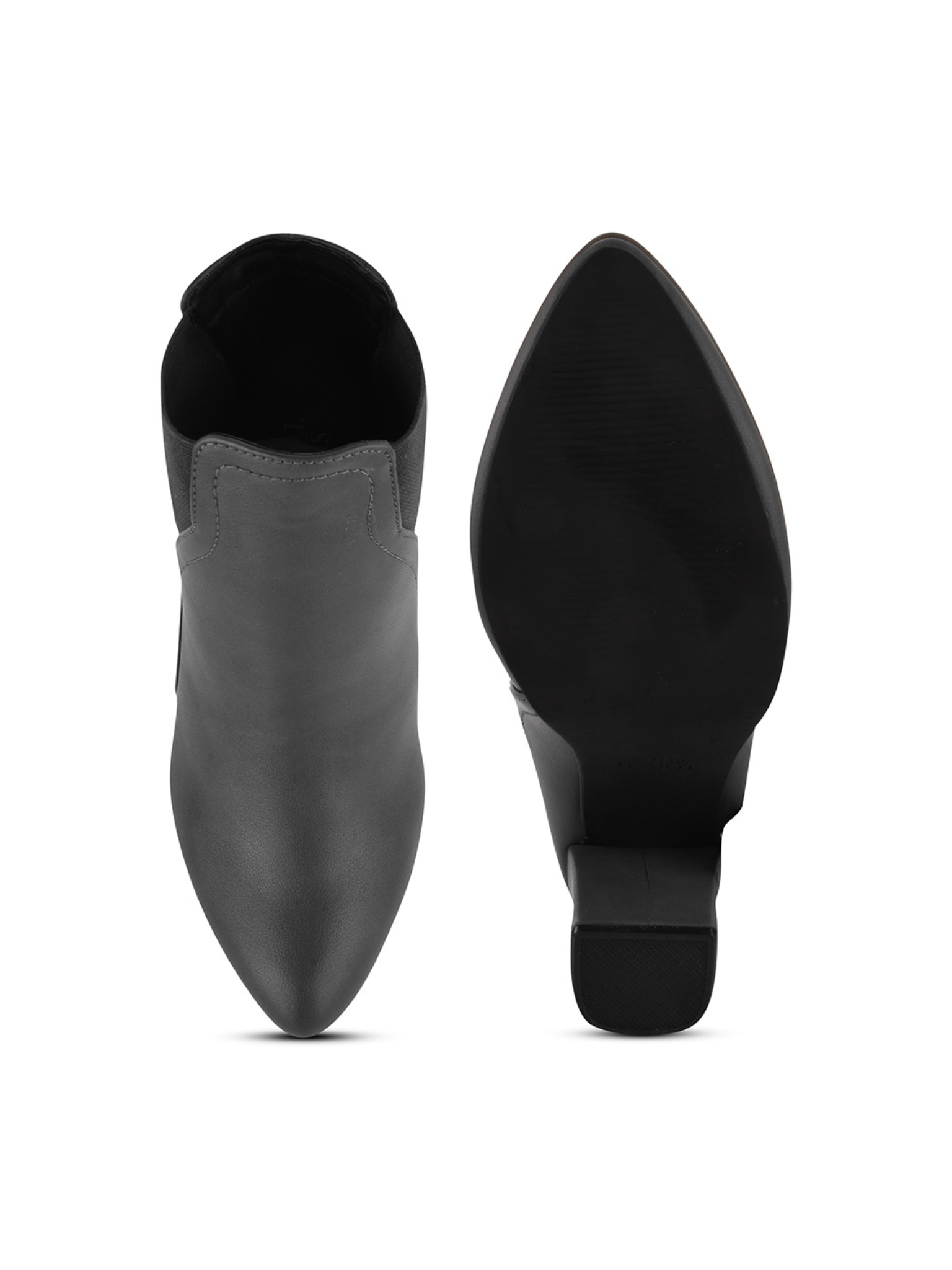Women Mid Top Block Heel Party Pointed Toe Chelsea Boots