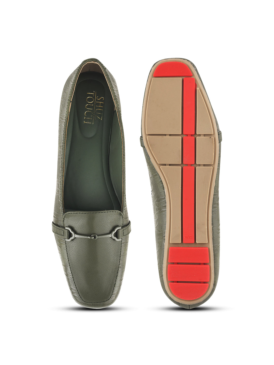 Women Textured Horsebit Loafers