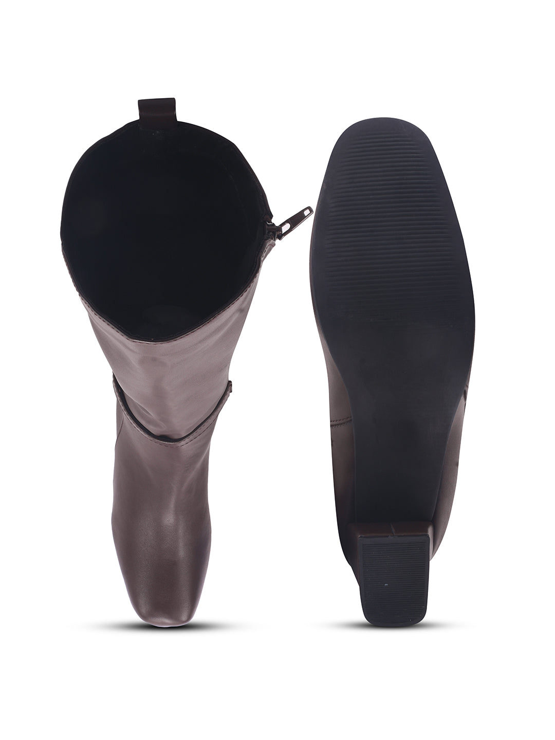 Calf-Length Block Heel Boots for Women