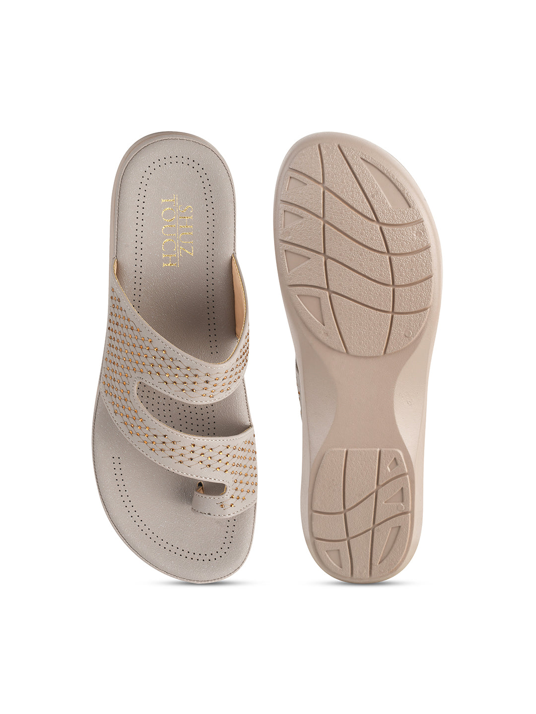 Embellished Open Toe Chunky Sandals
