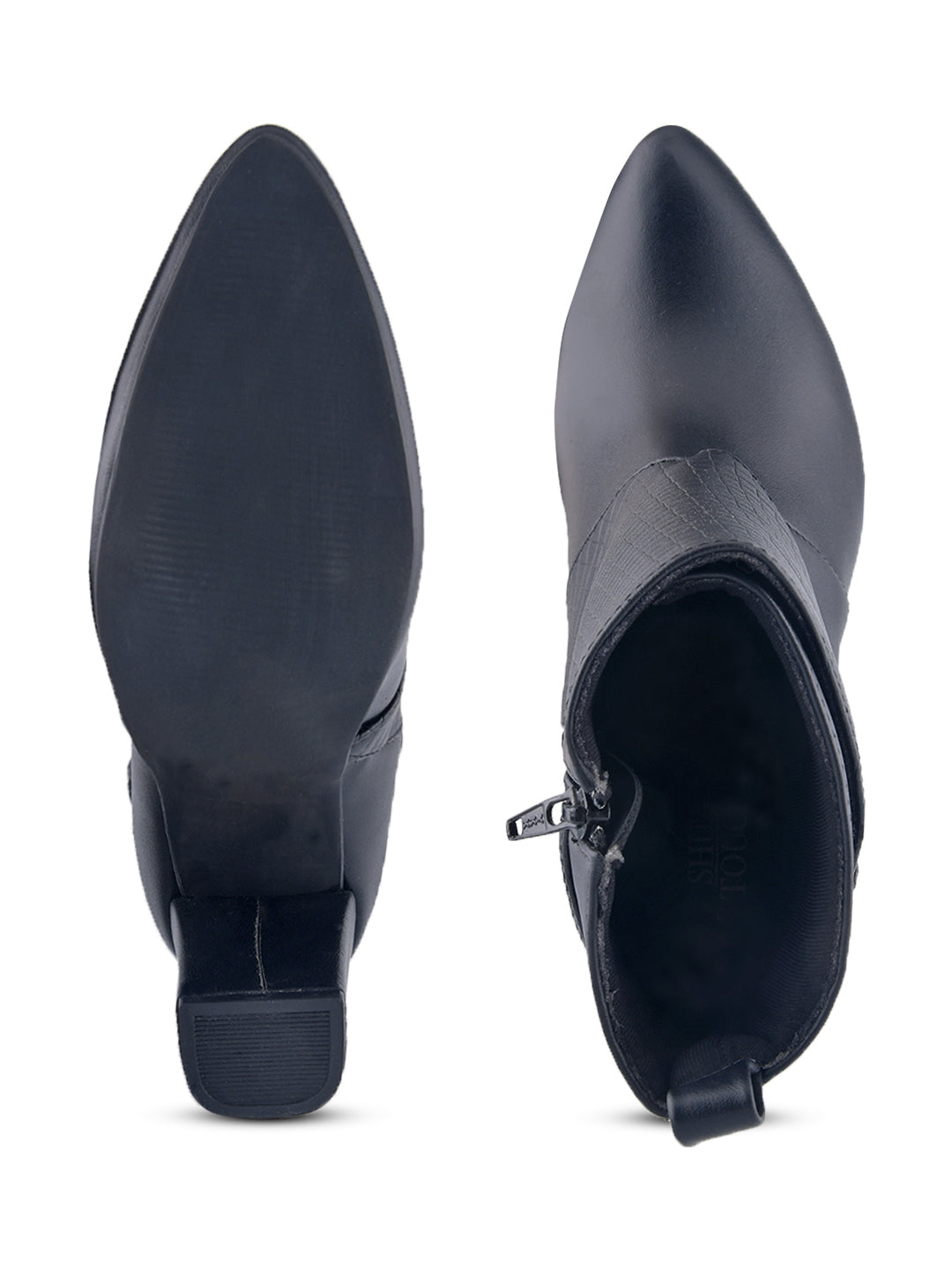 Women Croc Panel Casual Boots