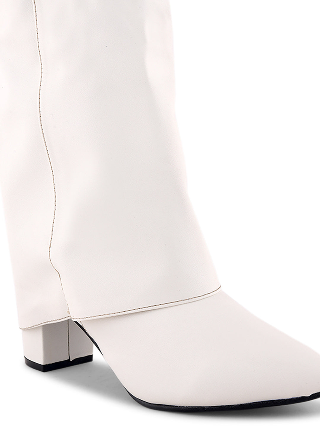 Mid-Calf Slouchy Block Heel Casual Boots