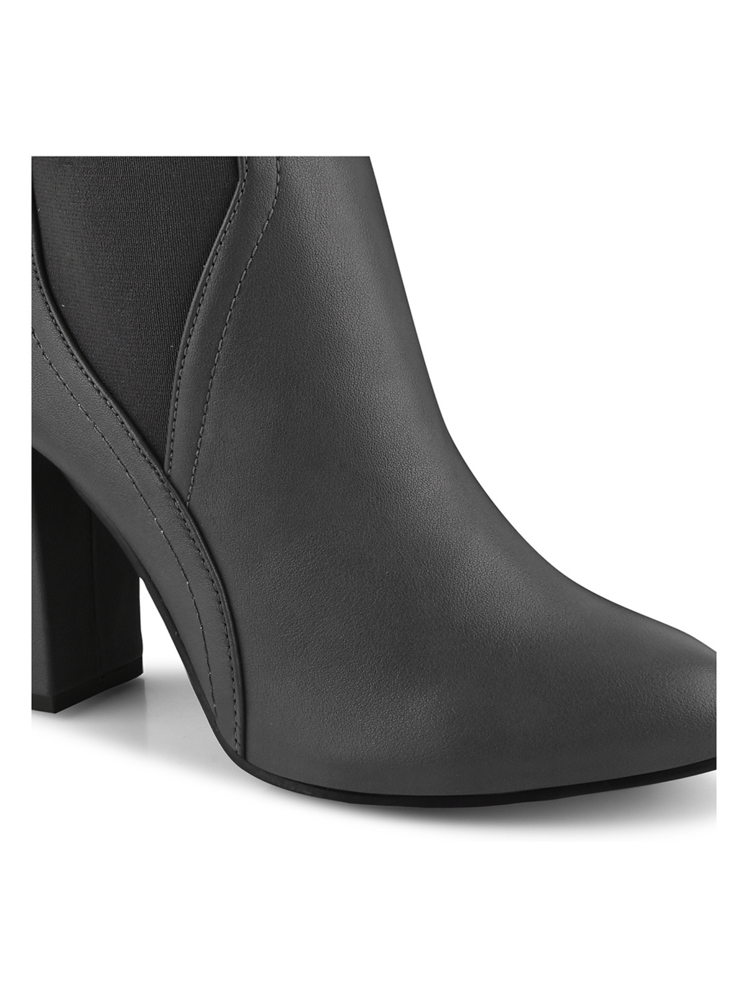 Women Mid Top Block Heel Party Pointed Toe Chelsea Boots
