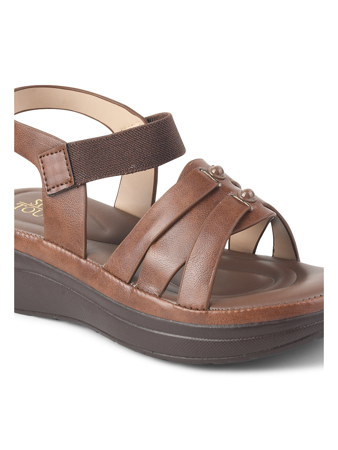 Open Toe Flatform Comfort Sandal
