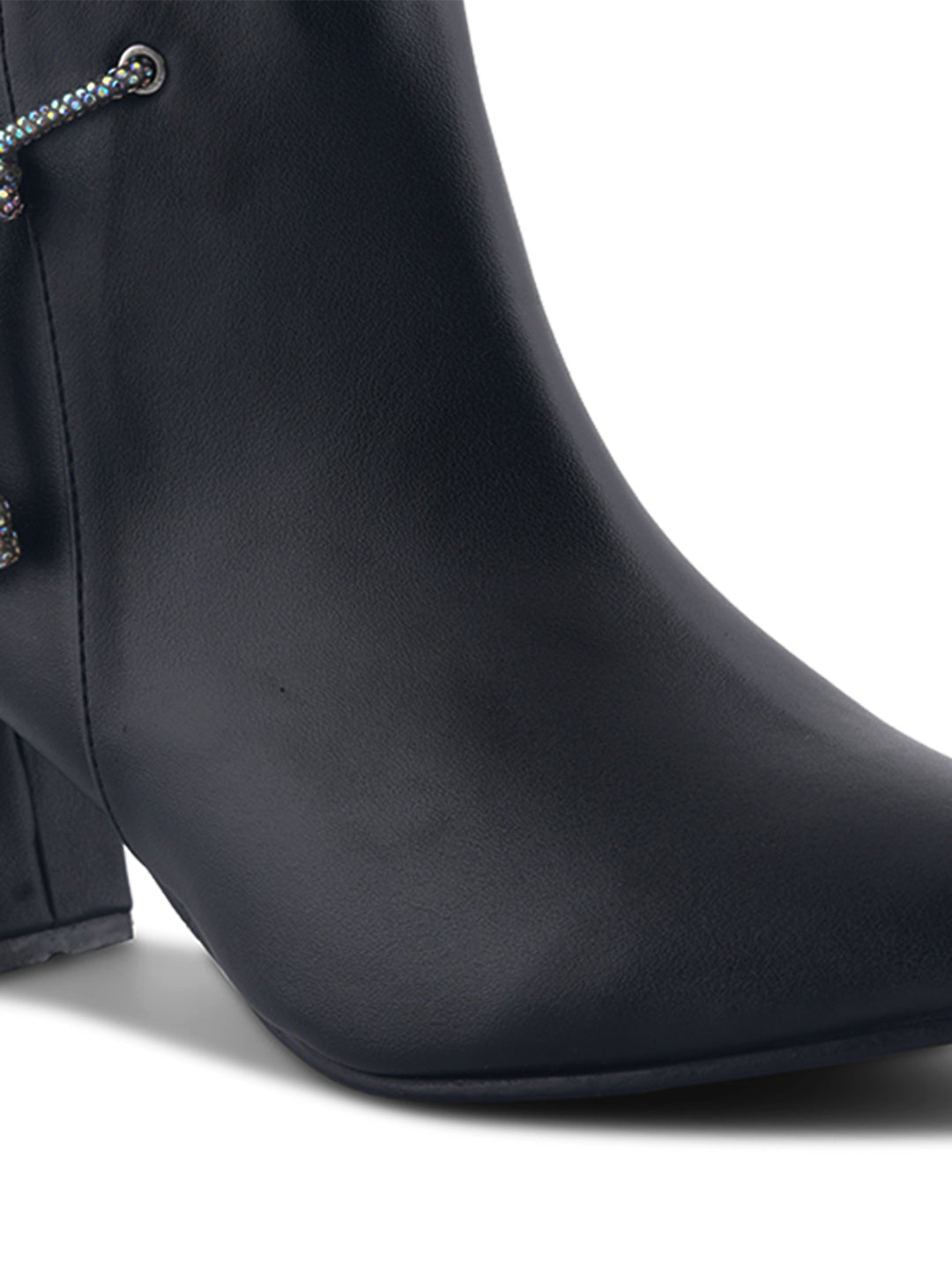 Embellished Block Heel Ankle Boot