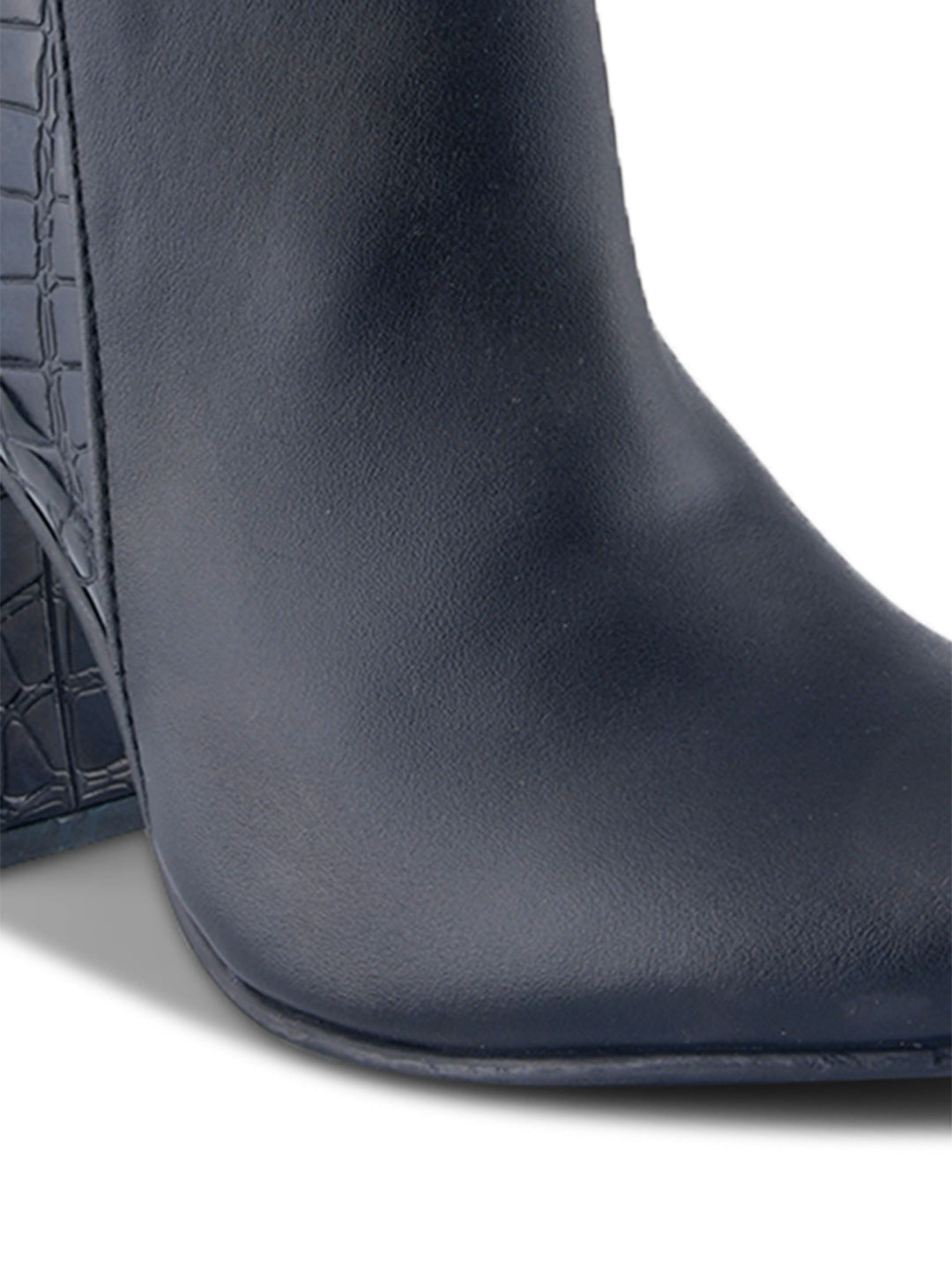 Women Croc-Textured Casual Boots