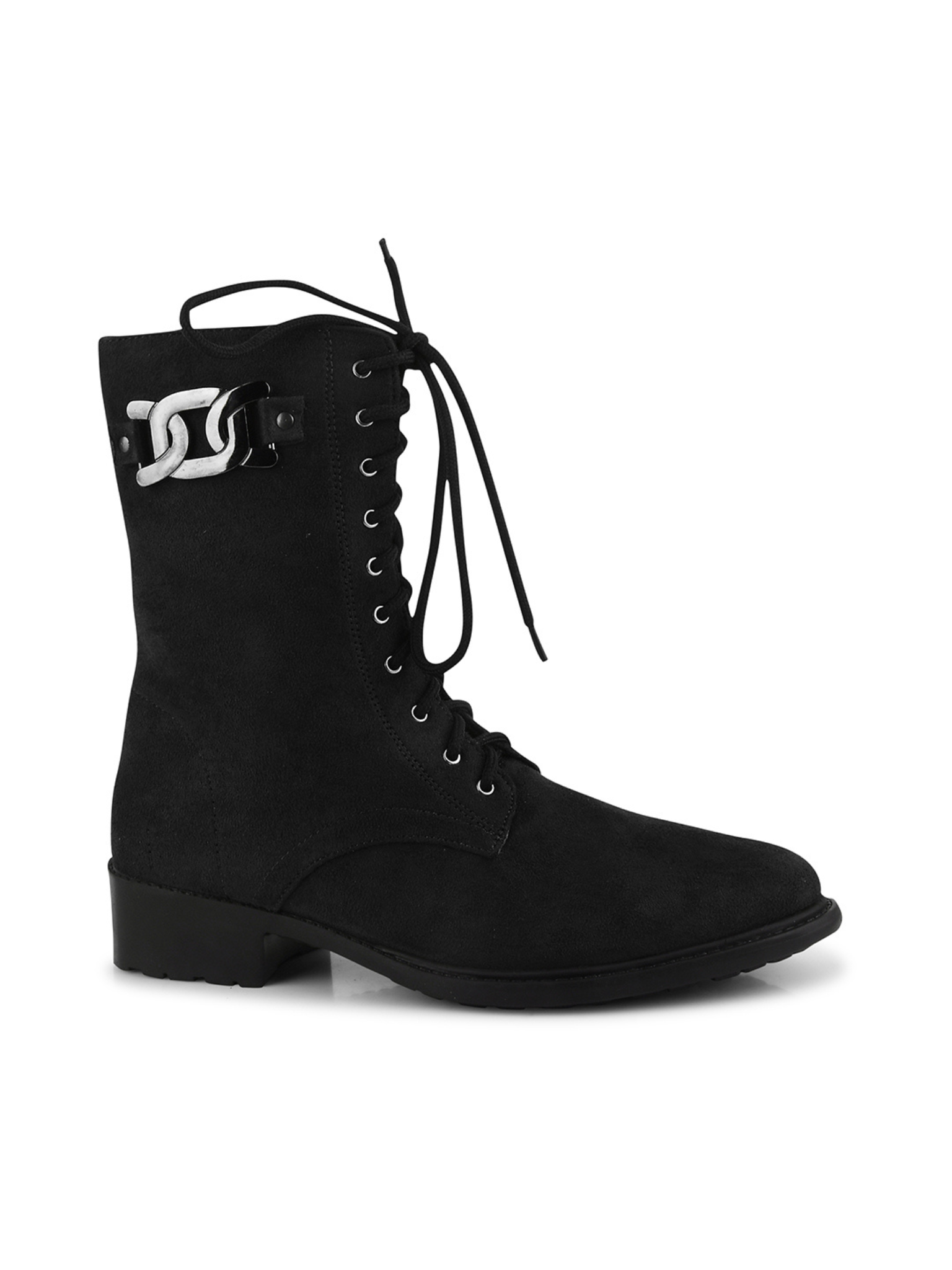 Women High Top Suede Block Heel Regular Boots
