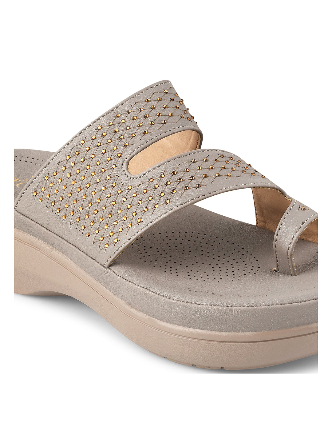 Embellished Open Toe Chunky Sandals