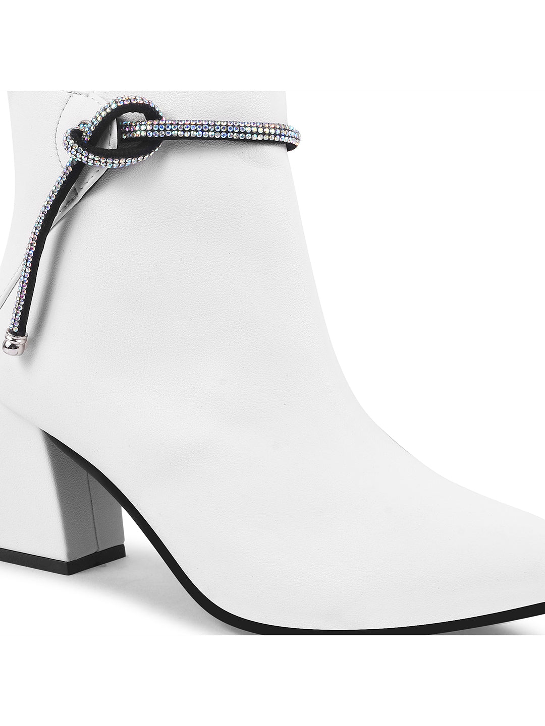 Chain Detail Embellished Boots