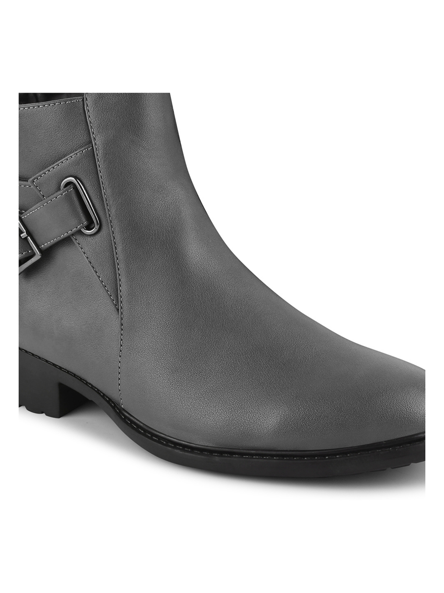 Women Buckled Block-Heeled Regular Boots