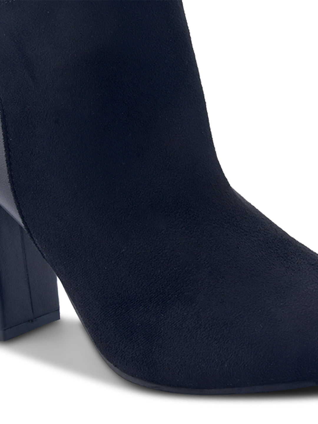 Suede Block Heel Ankle Boots