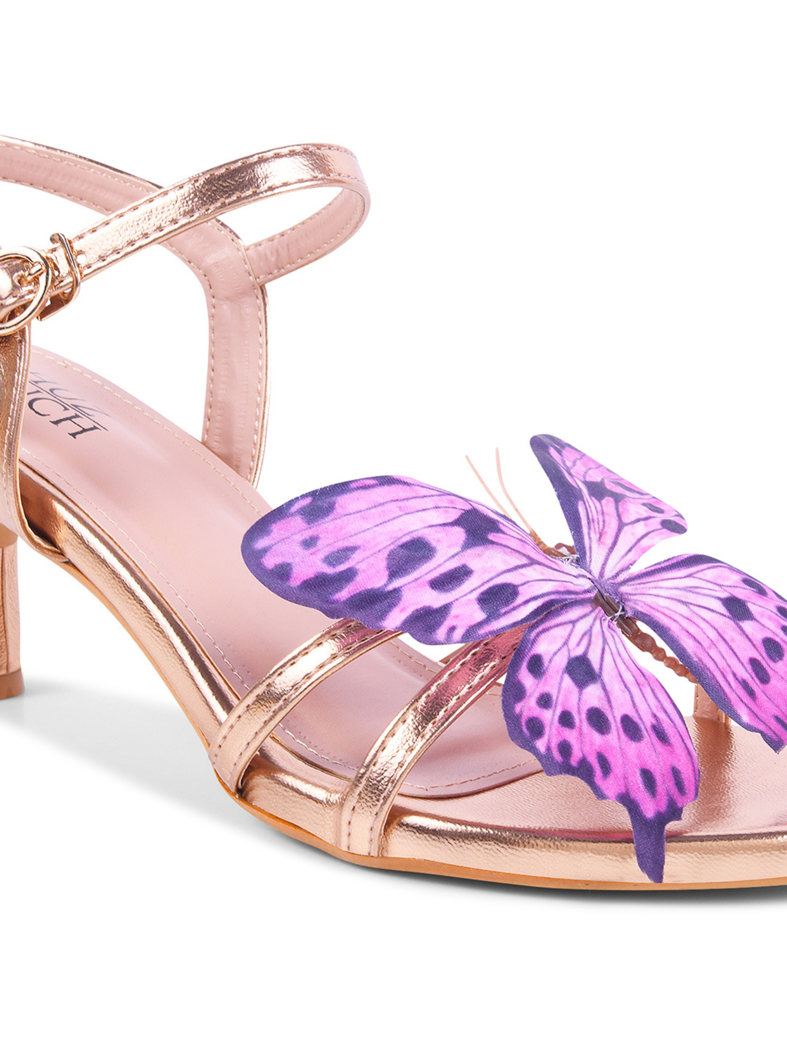 Rose Gold Sultan Butterfly Sandals Heels
