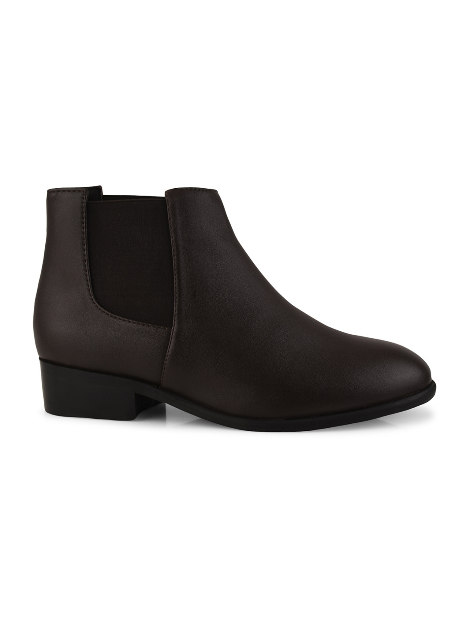 Women Block-Heeled Mid-Top Chelsea Boots