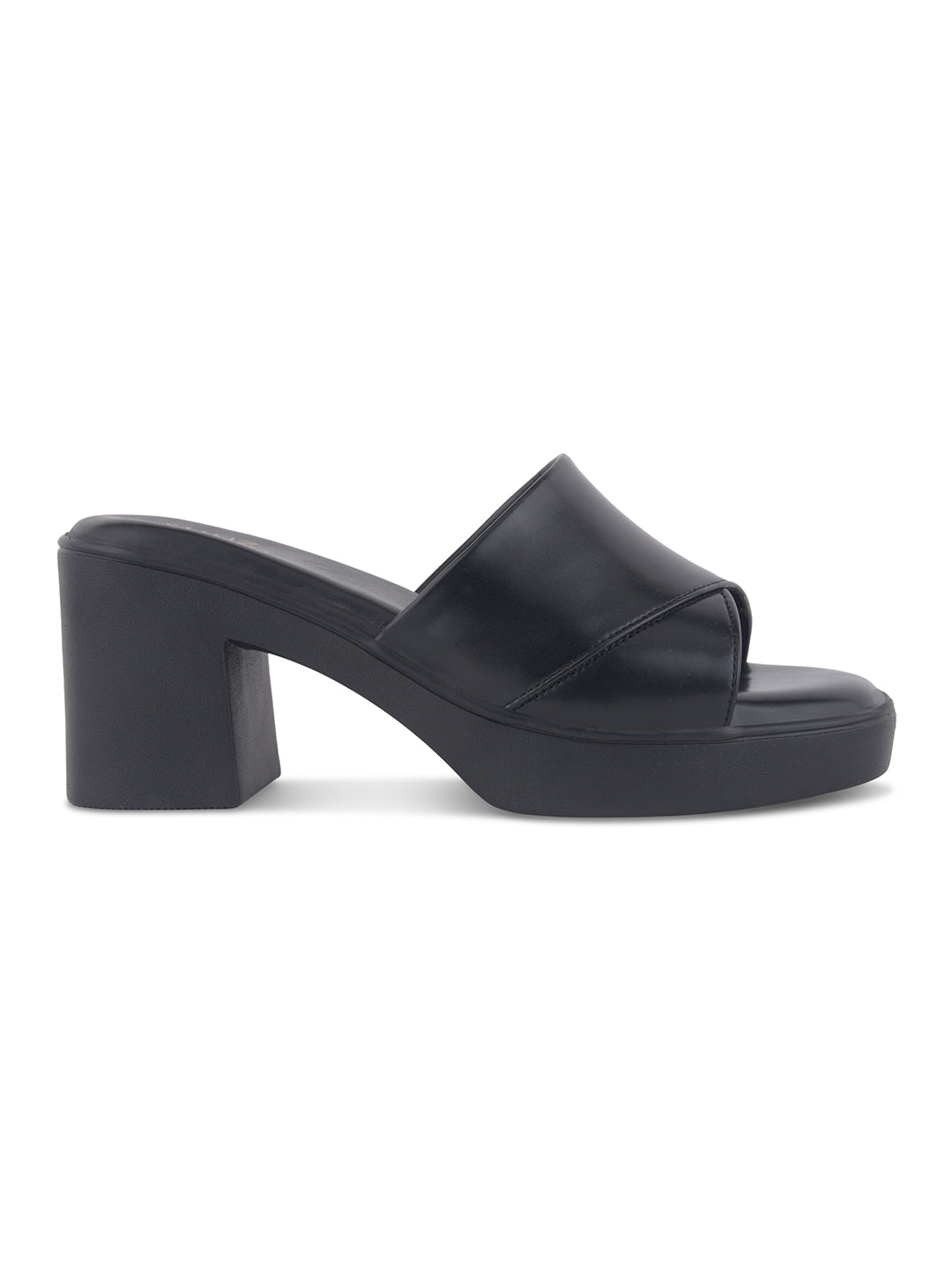 Block Heel Black Sandals
