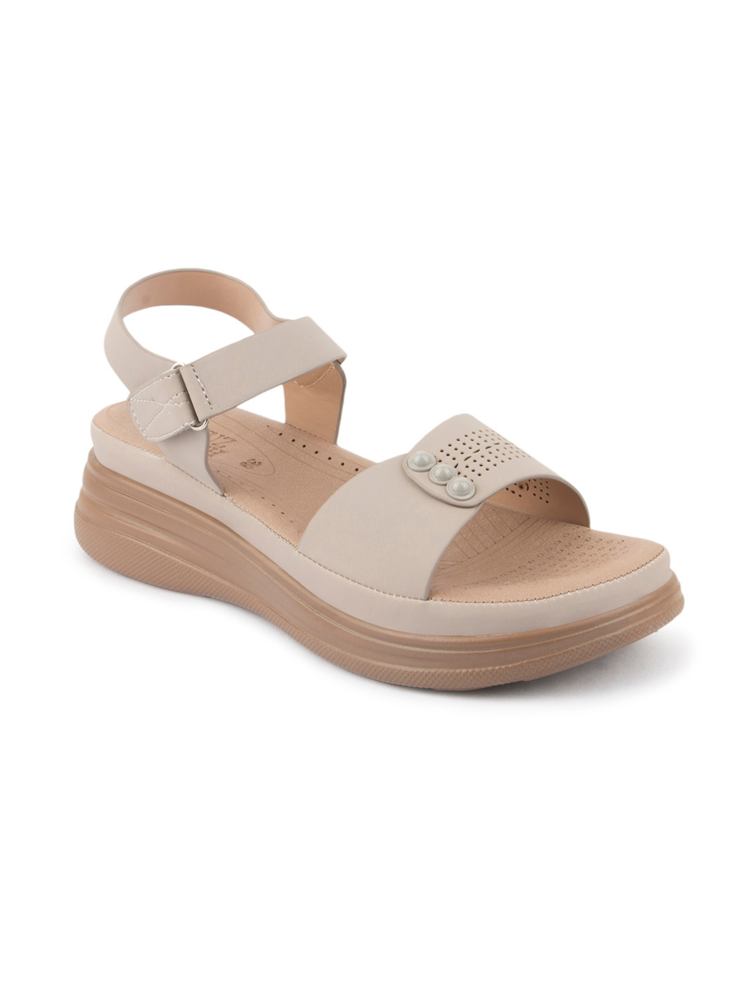 Women Khaki Comfort Sandals