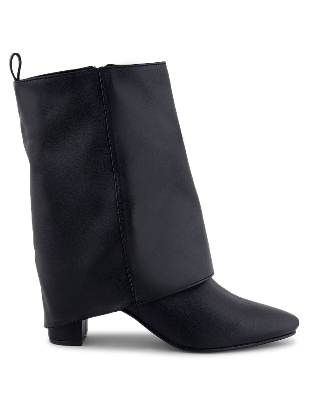 Mid-Calf Slouchy Block Heel Casual Boots