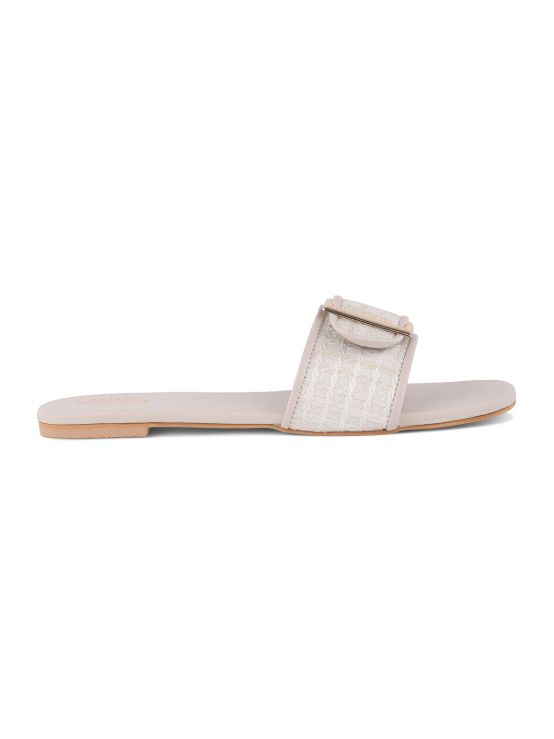 Luxe Weave Open-Toe Flats