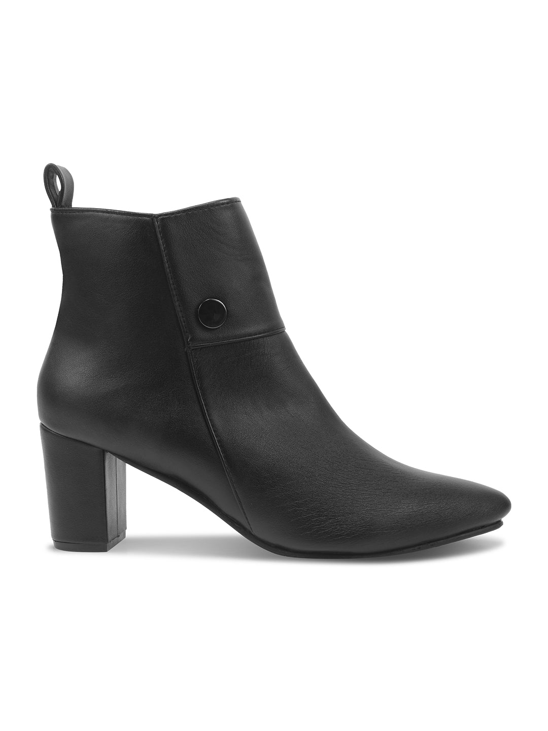 Black Block Heel Casual Boots