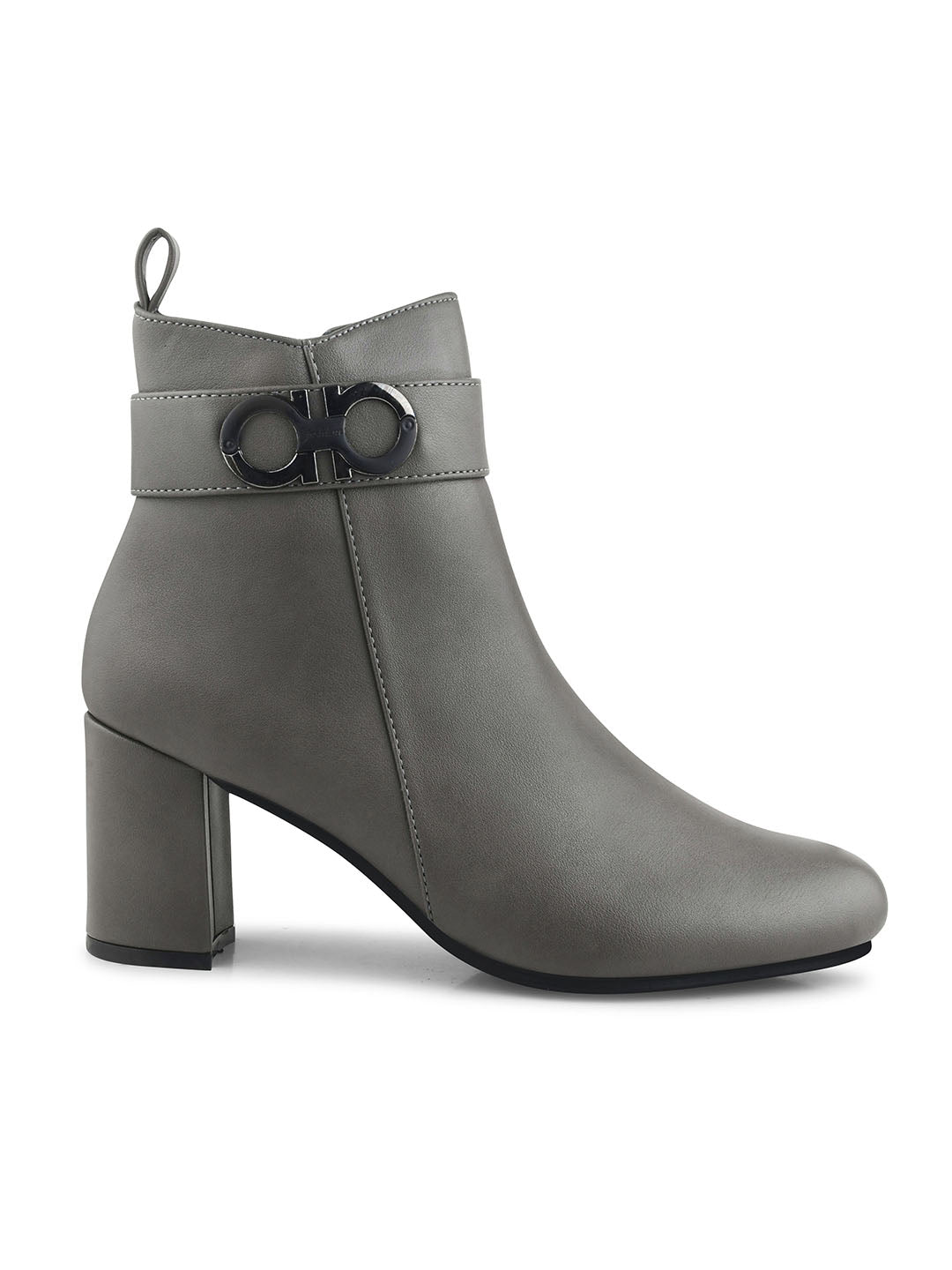 Block Heeled Buckle Boots