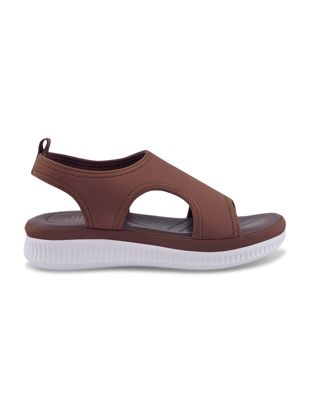Women Brown Open Toe Flats