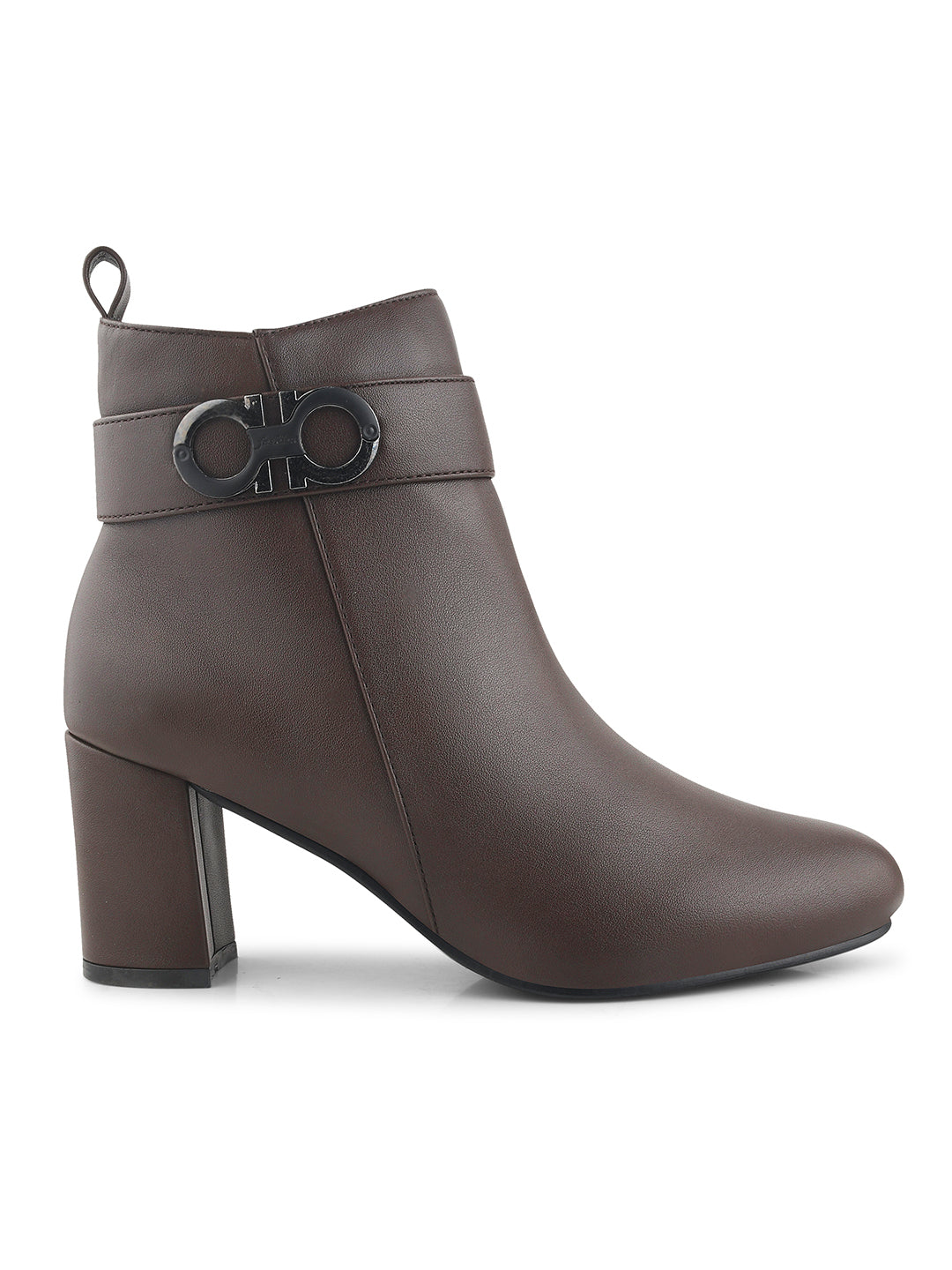 Block Heeled Buckle Boots