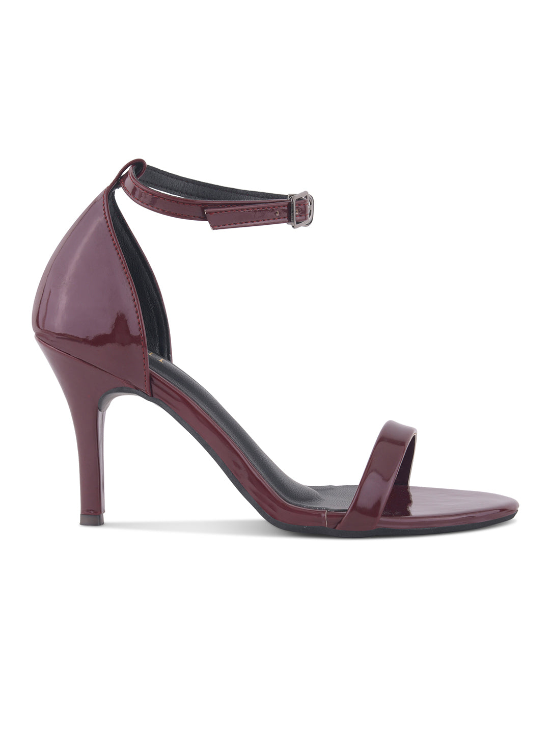 Cherry Patent Ankle-Strap Heels