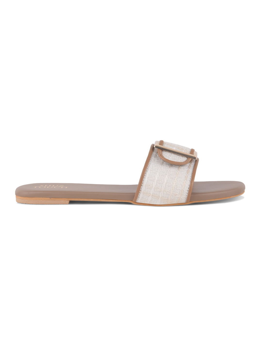 Luxe Weave Open-Toe Flats