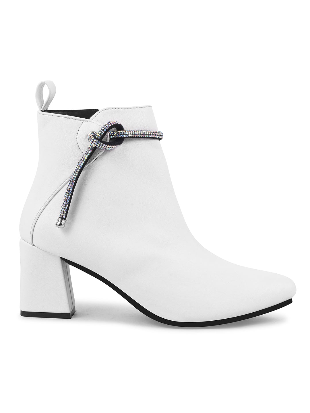 Chain Detail Embellished Boots