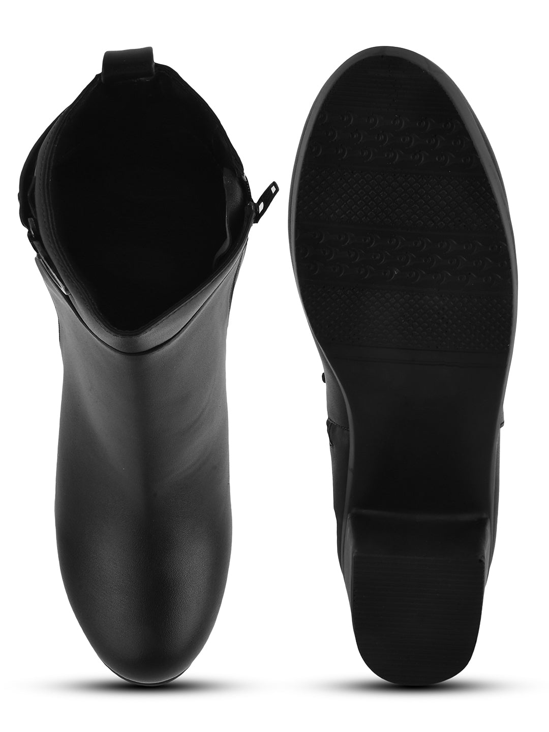 Black Block Heel Ankle Boots