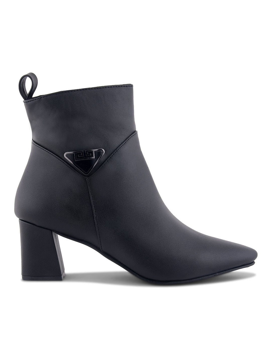 Chic Pointed Toe Block Heel Ankle Casual Boots
