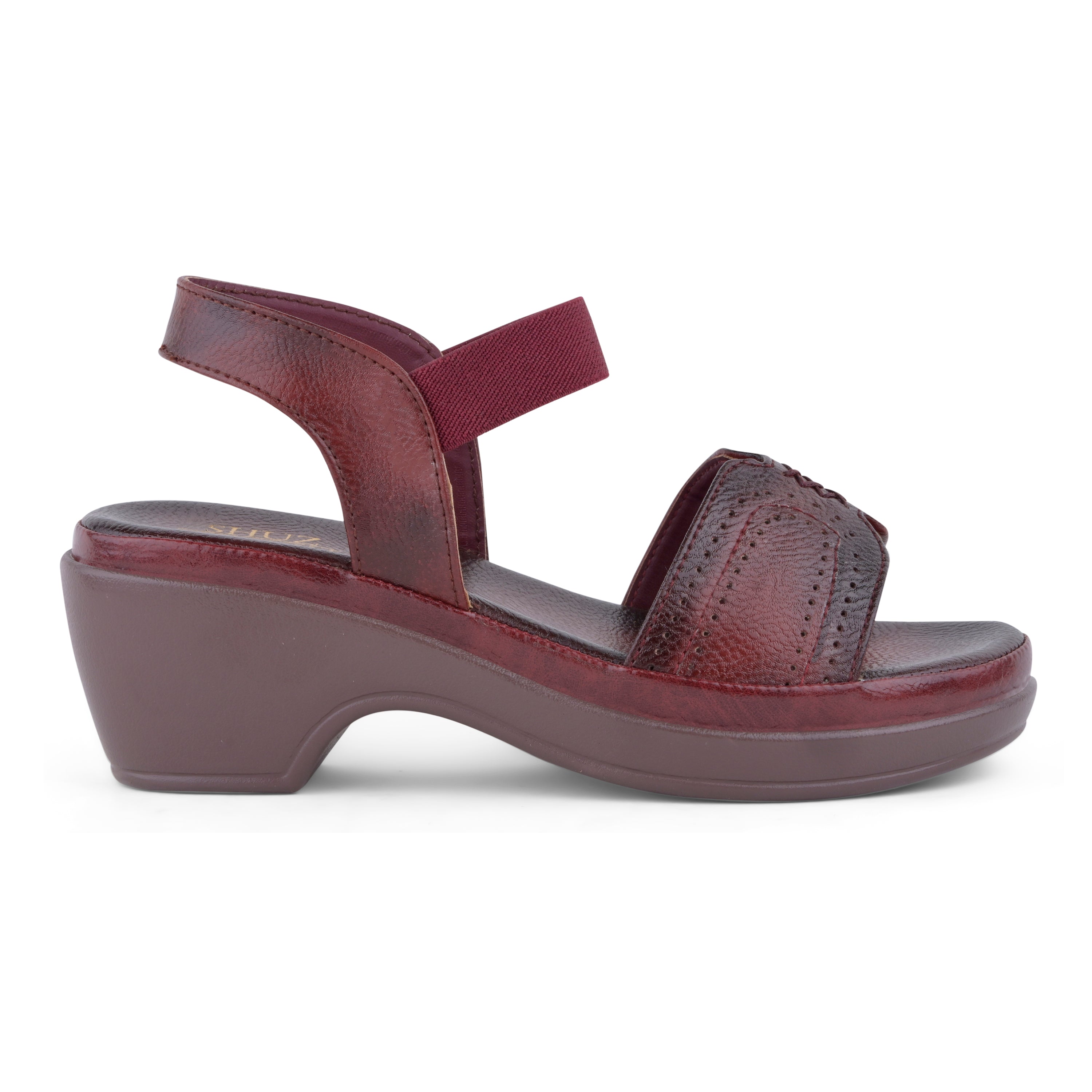 Women Vegan Leather Block Heels