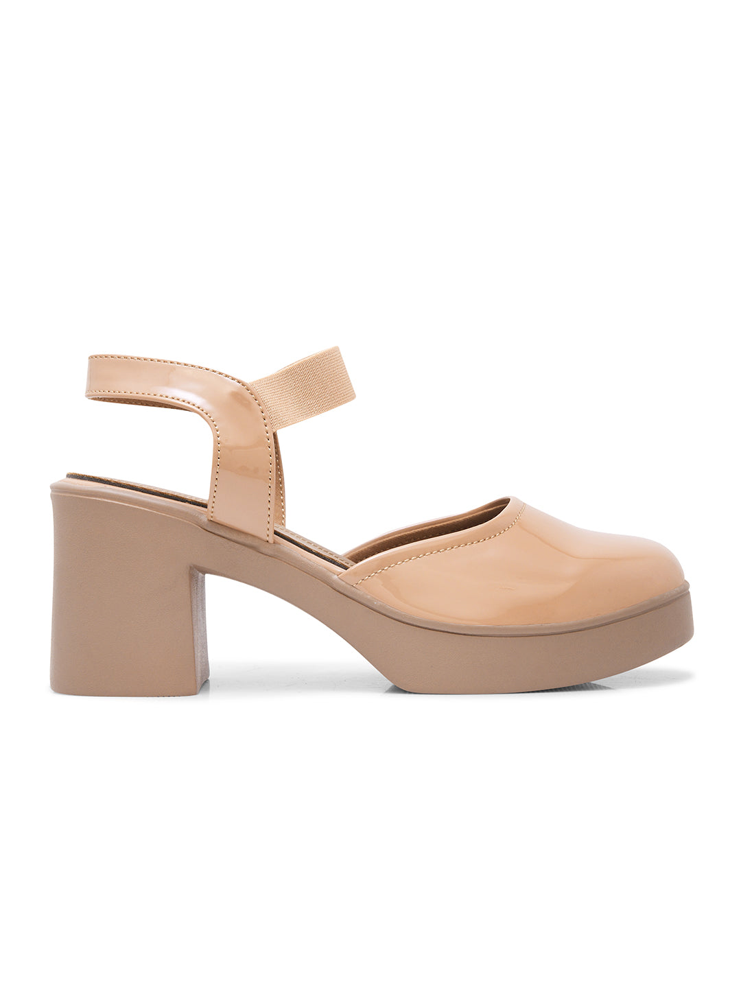 Women Glossy Block Heels