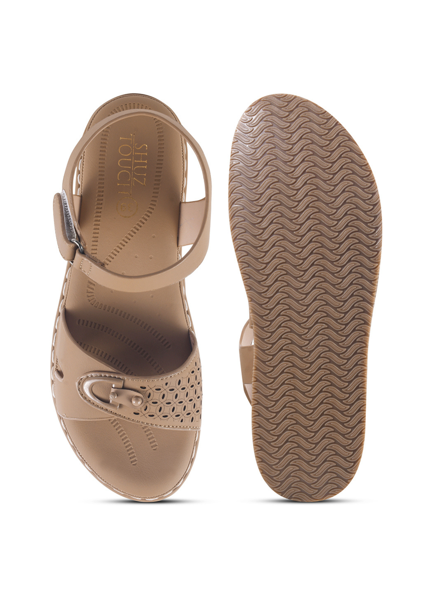 Women Beige Comfort Sandals