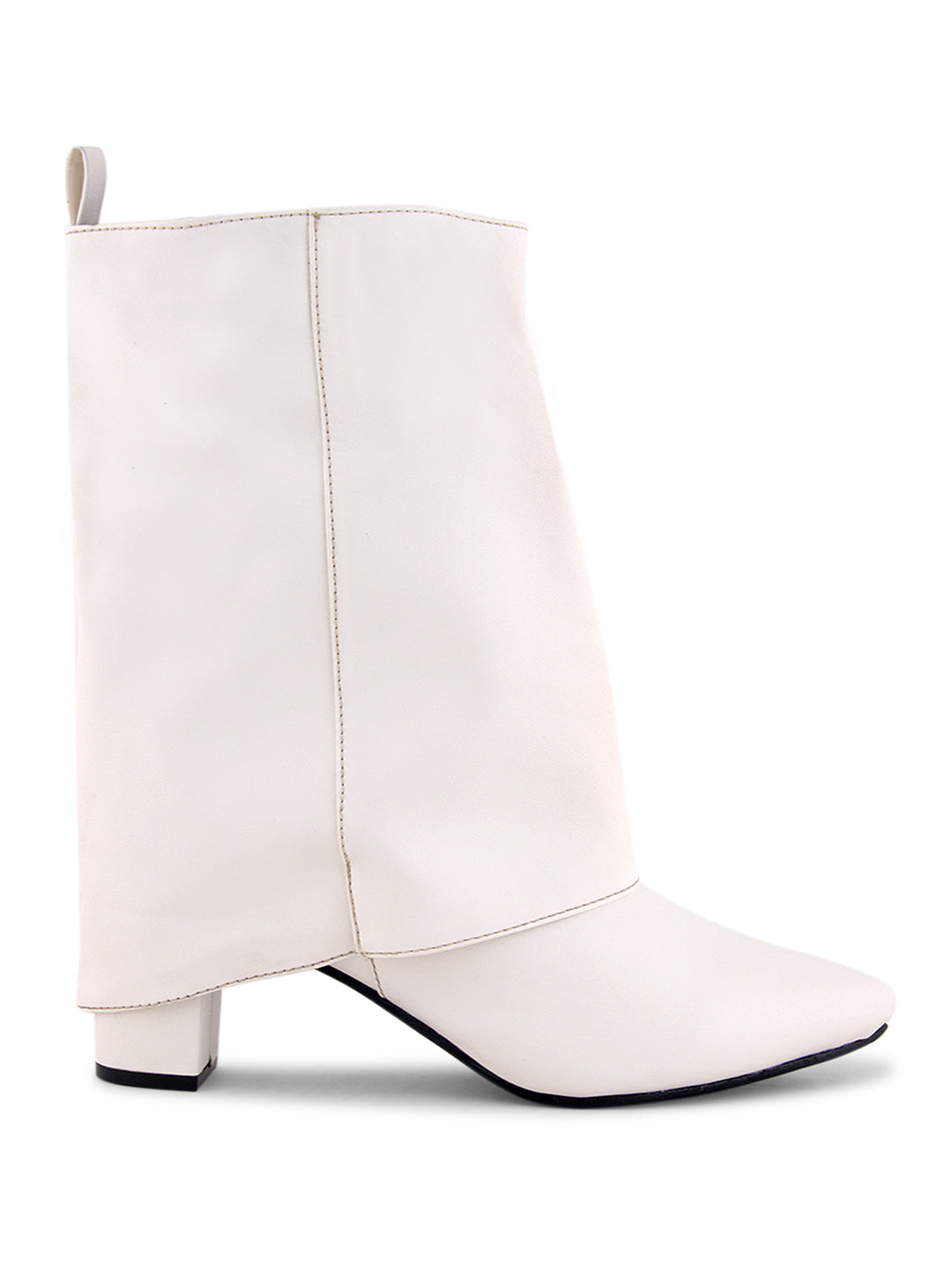 Mid-Calf Slouchy Block Heel Casual Boots