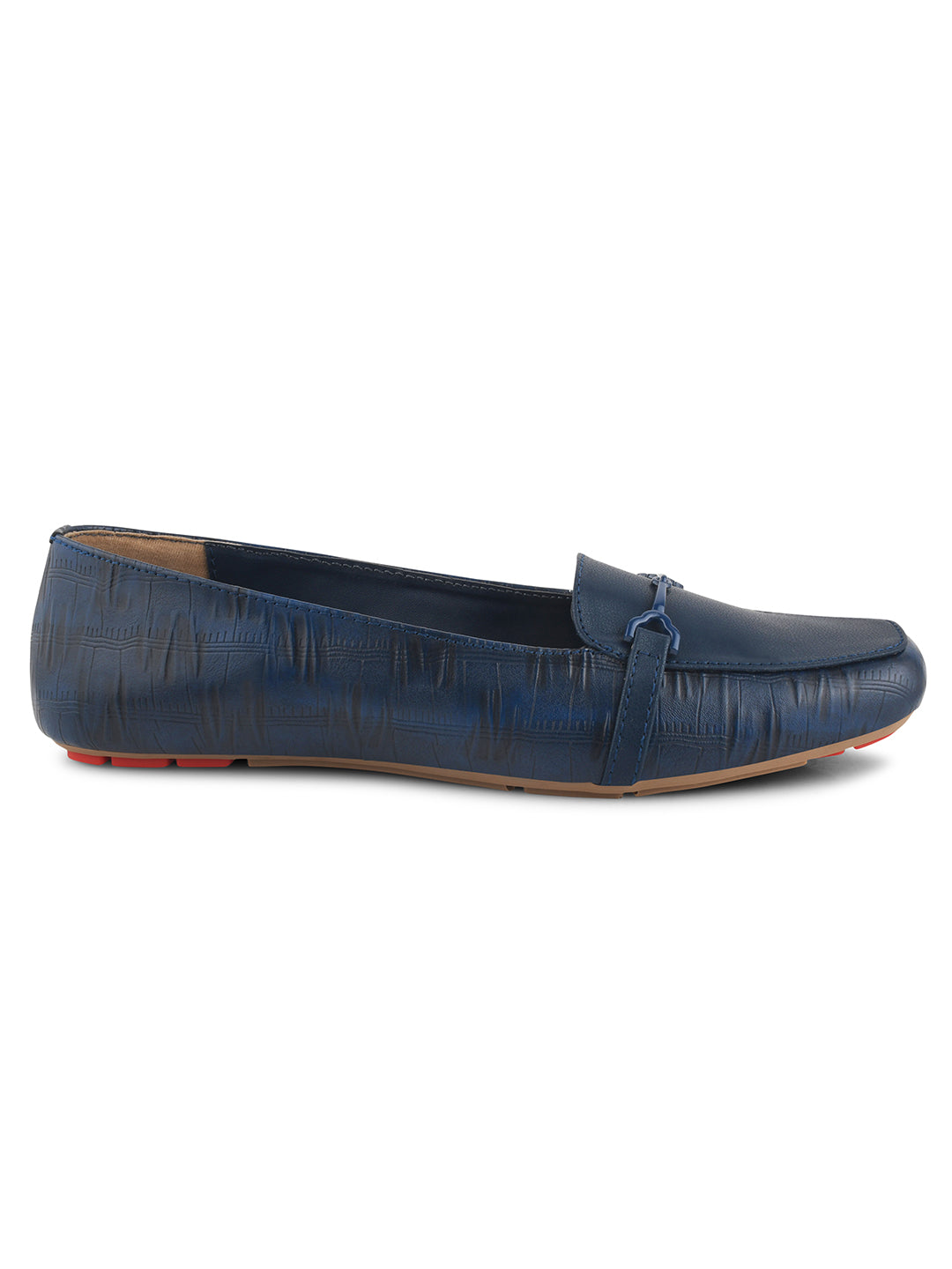 Women Textured Horsebit Loafers