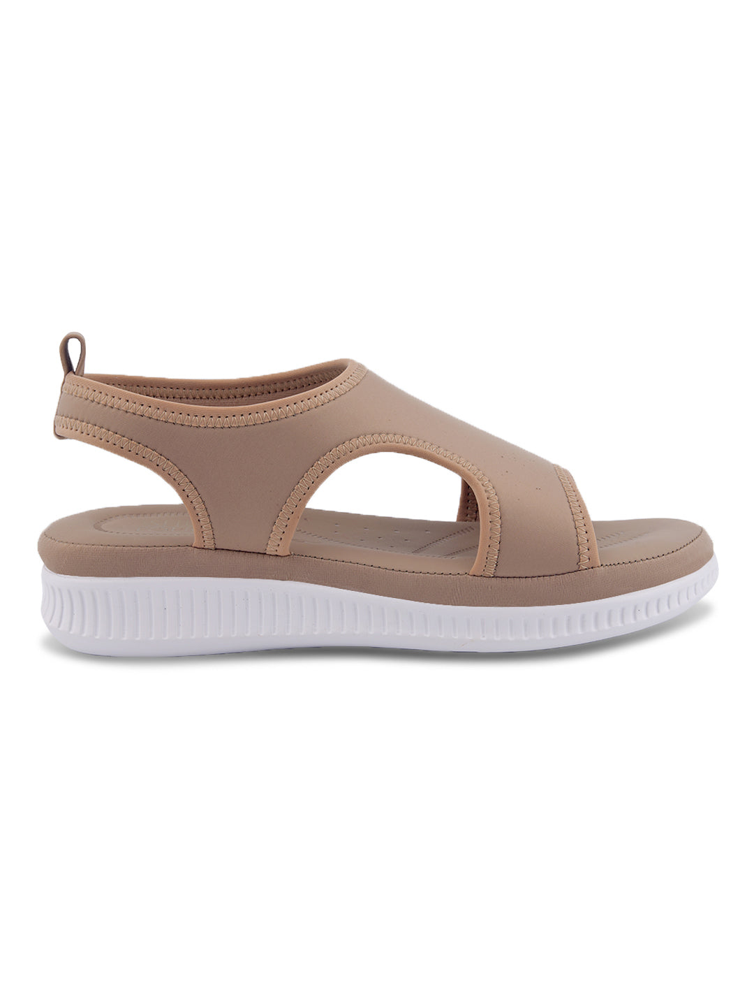 Women Brown Open Toe Flats