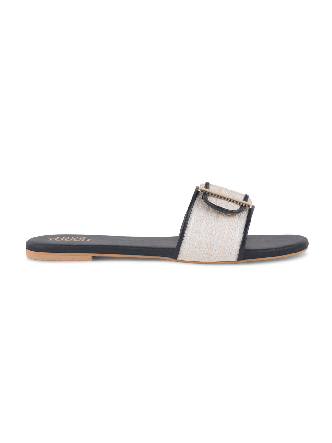Luxe Weave Open-Toe Flats