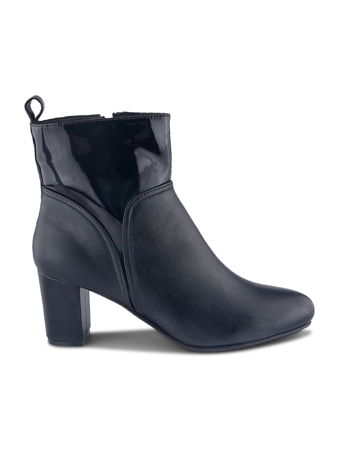 Women Glossy Panel Casual Boots