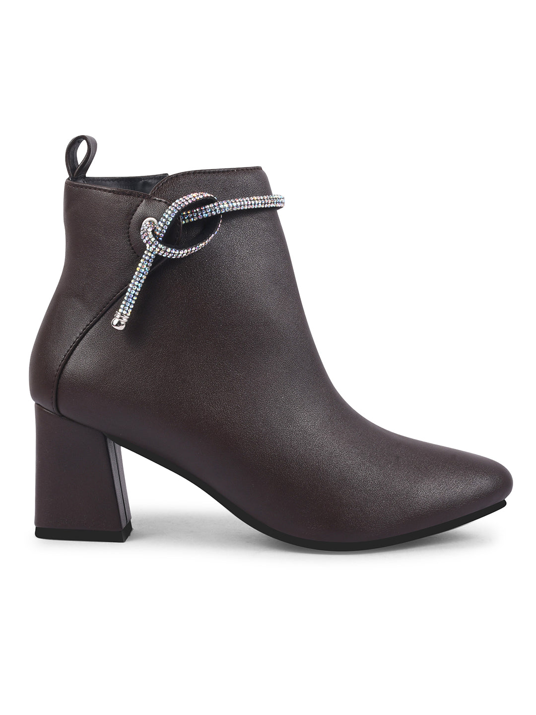 Chain Detail Embellished Boots