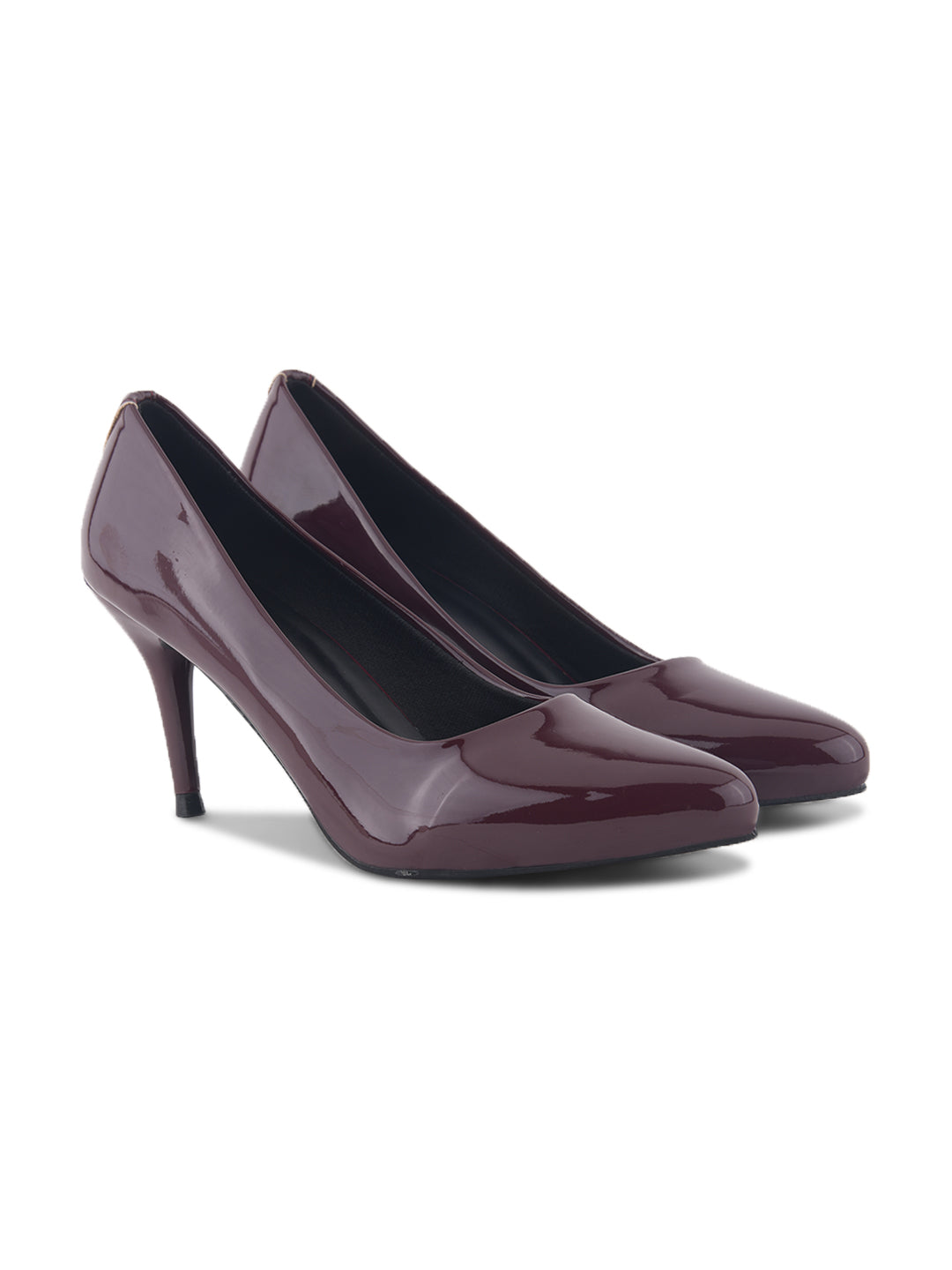 Wine Classic Patent Stiletto Heel Pumps