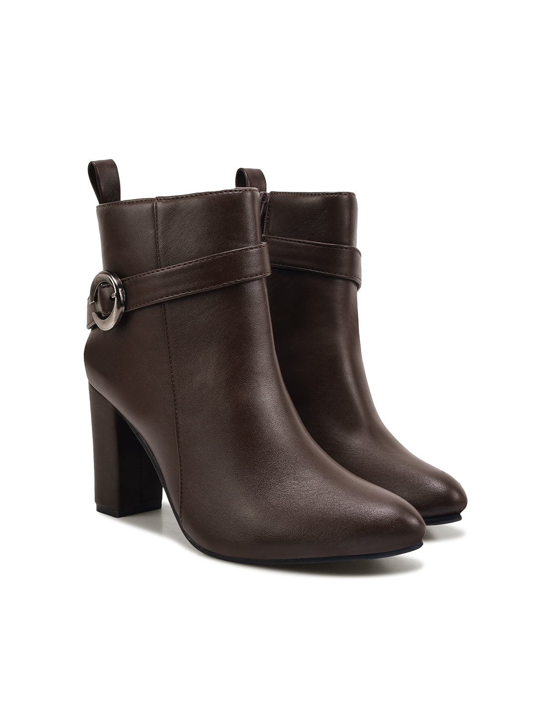 High Top Block Heeled Casual Boots
