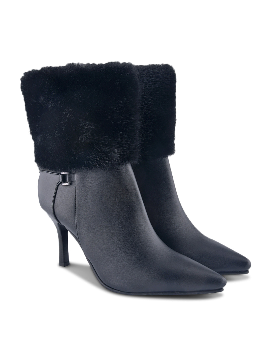 Women Faux Fur Cuff Casual Boots