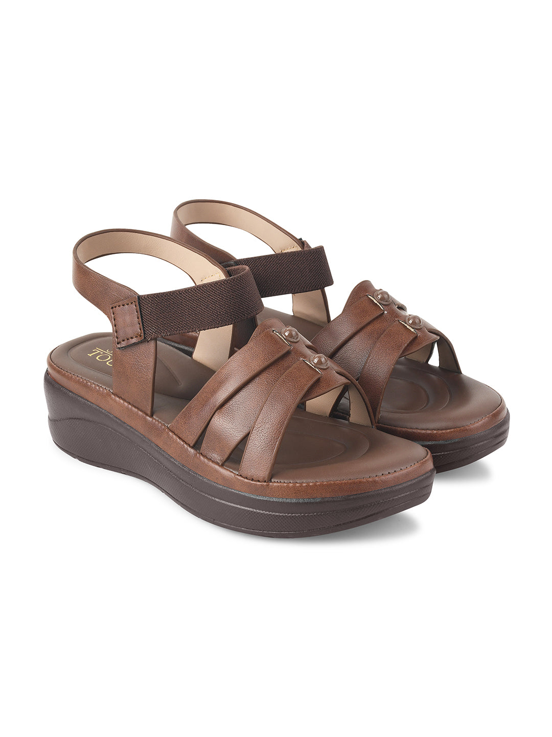 Open Toe Flatform Comfort Sandal
