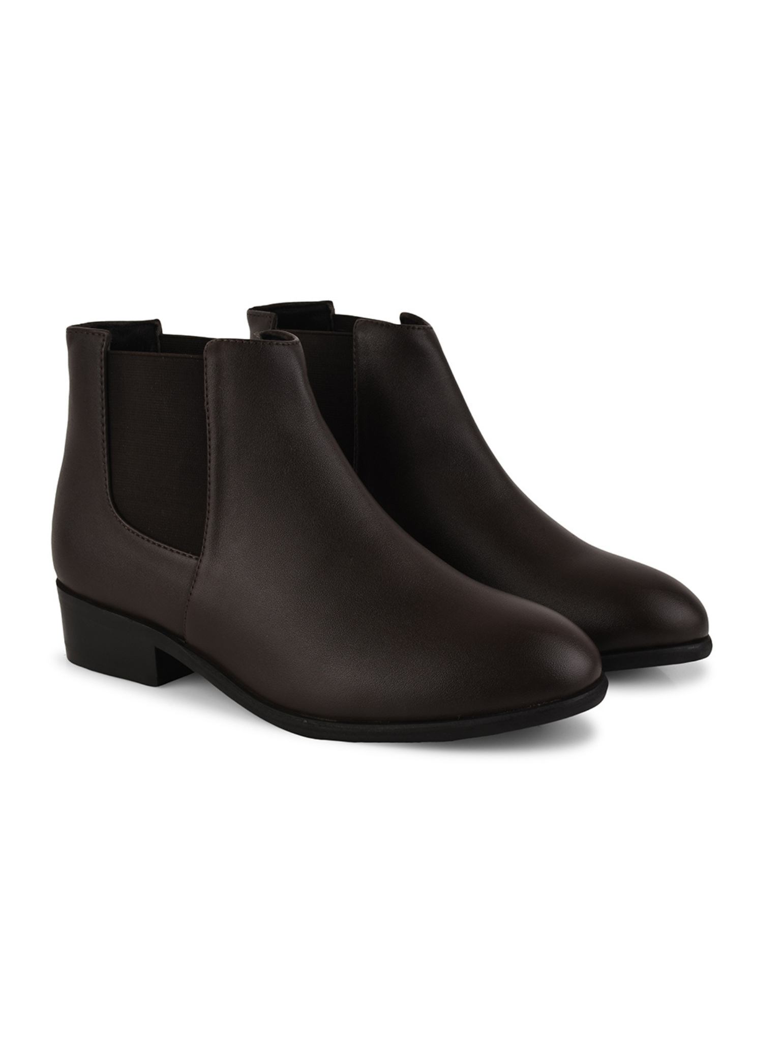 Women Block-Heeled Mid-Top Chelsea Boots