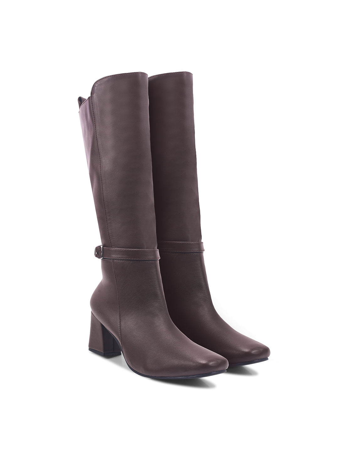 Calf-Length Block Heel Boots for Women