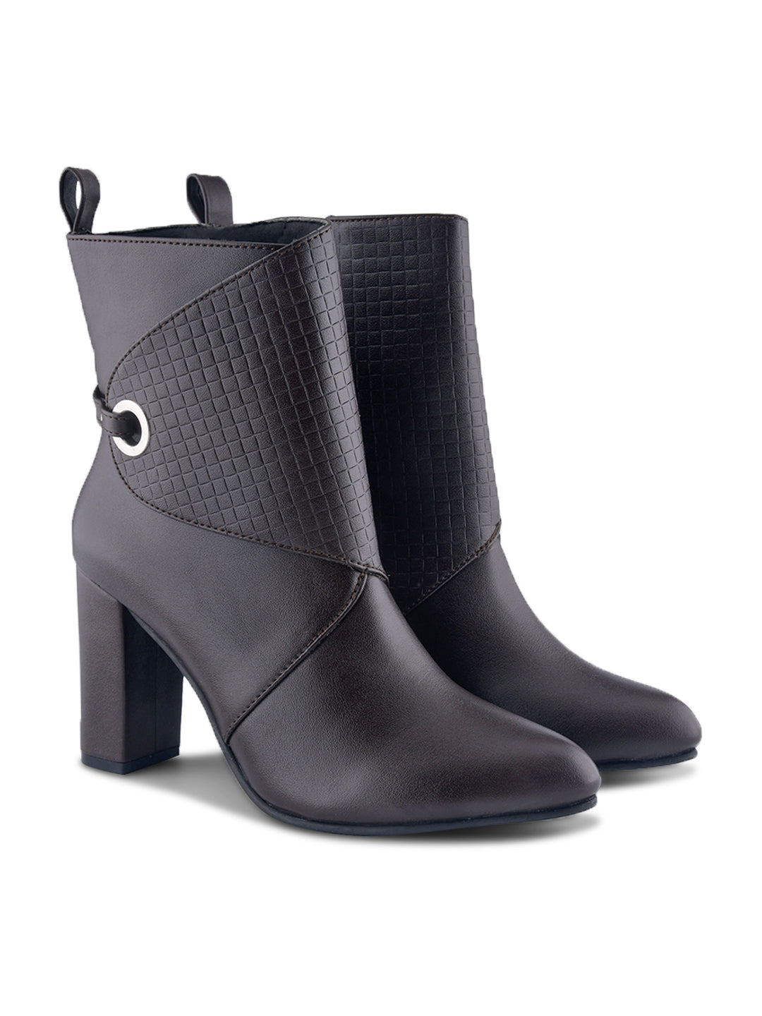 Women Croc Panel Casual Boots